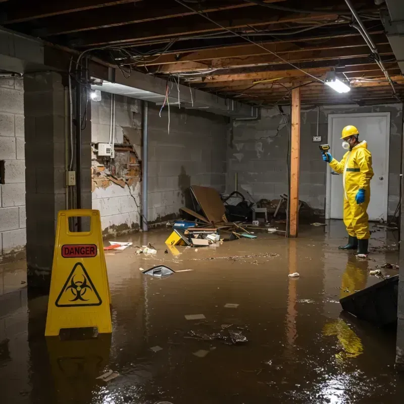 Flooded Basement Electrical Hazard in Surfside, FL Property